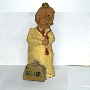 Vintage 1991 Dr Fork Doctor Paperweight by Douglas Harris Medical Collectible